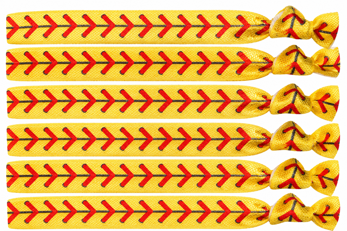 Softball Hair Tie 6 Pack