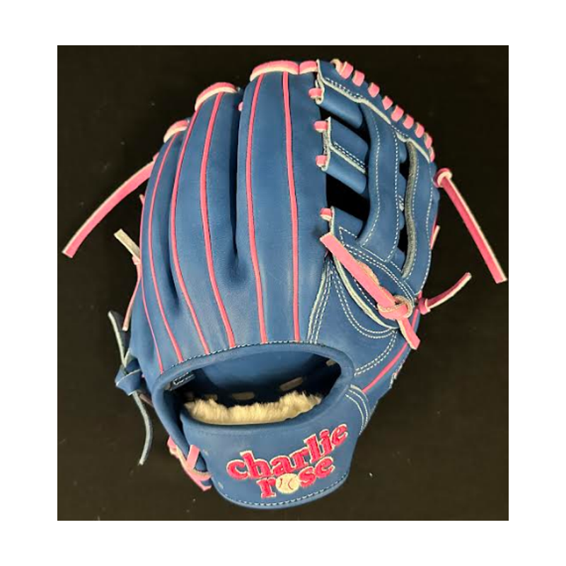 Custom Fielders Mitt Blue/Pink Japanese Kip 11.75 in