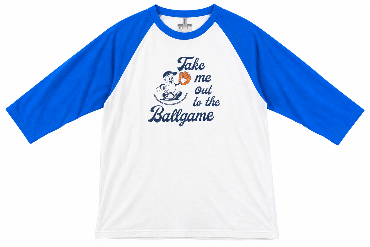 Charlie Rose Baseball and Softball Take Me Out to The Ball Game 3/4 Tee