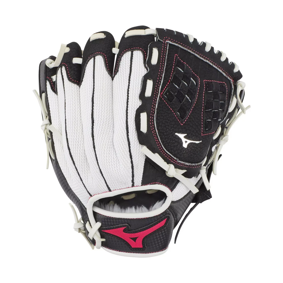 Mizuno Prospect Finch GPP1005F3 10" Youth Utility Softball Glove — White / Black / Pink
