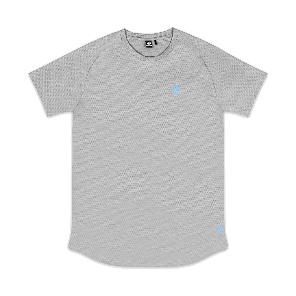 Baseball Lifestyle Diamond Tech Youth Tee Grey/Light Blue 1