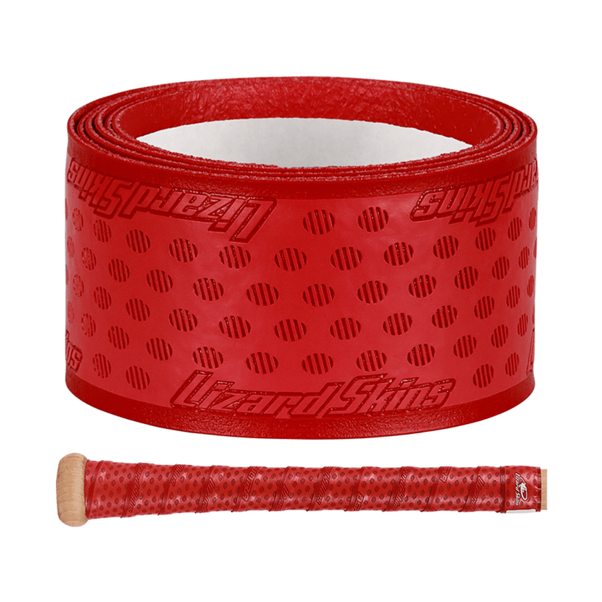 Lizard Skins 0.5 mm Dura Soft Polymer Bat Grip â€” Crimson Red
