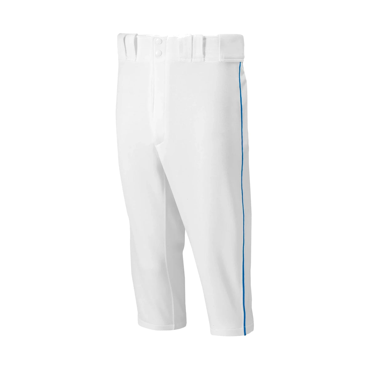 Mizuno Premier Short Piped Knicker Baseball Pants â€” White/Royal