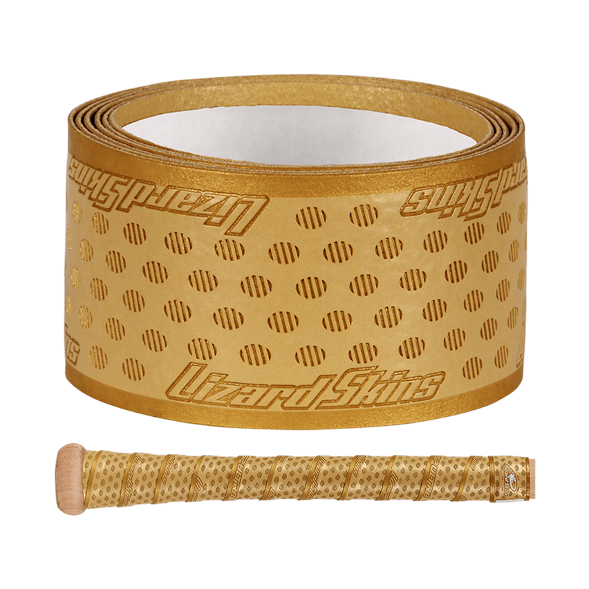 Lizard Skins 0.5 mm Dura Soft Polymer Bat Grip â€” Vegas Gold