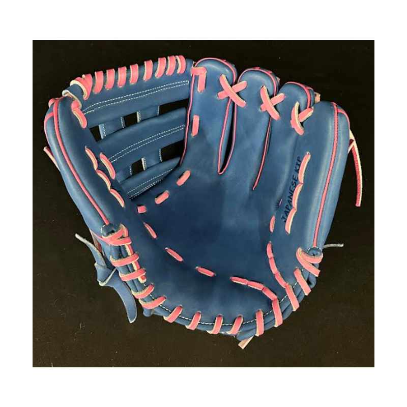Custom Fielders Mitt Blue/Pink Japanese Kip 11.75 in