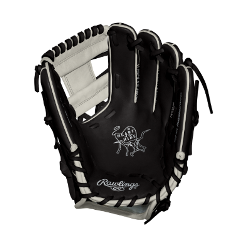 Rawlings Custom Heart of the Hide Black/White Knit 11.5 in RHT