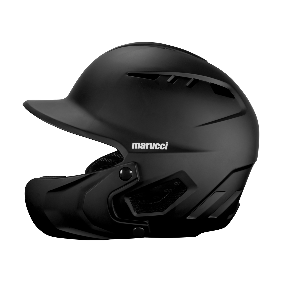 Marucci Duravent Batting Helmet With Jaw Guard â€” Black