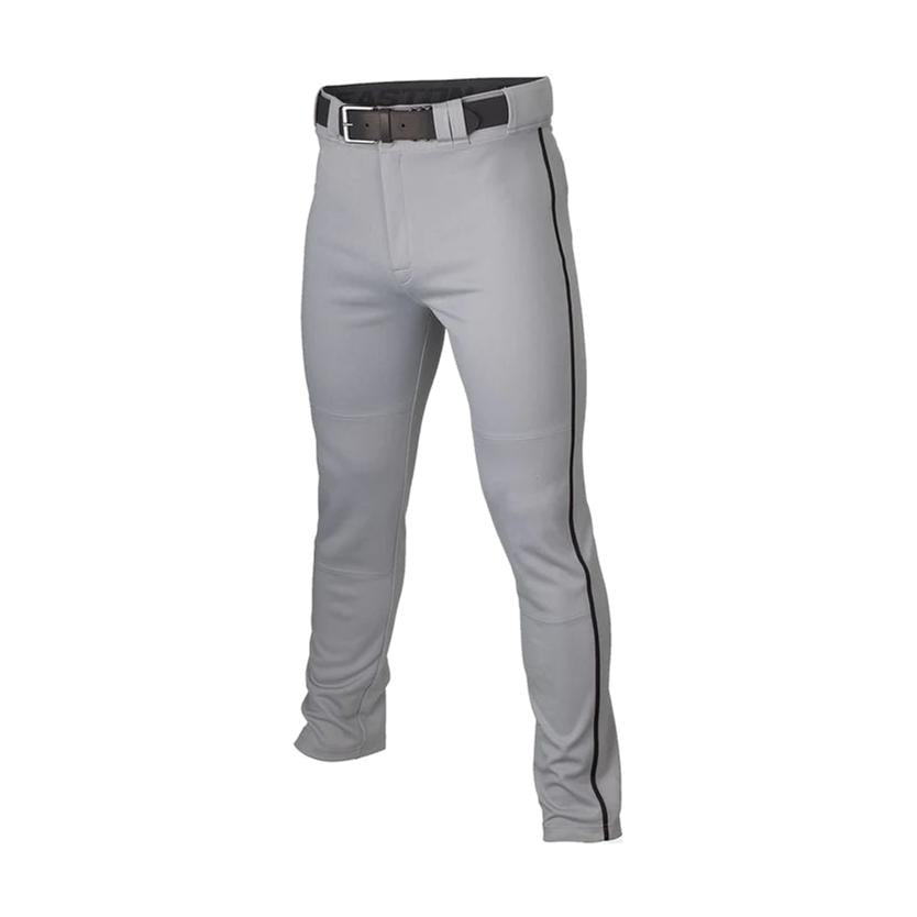Easton Rival+ Open Bottom Piped Baseball Pants â€” Grey/Black