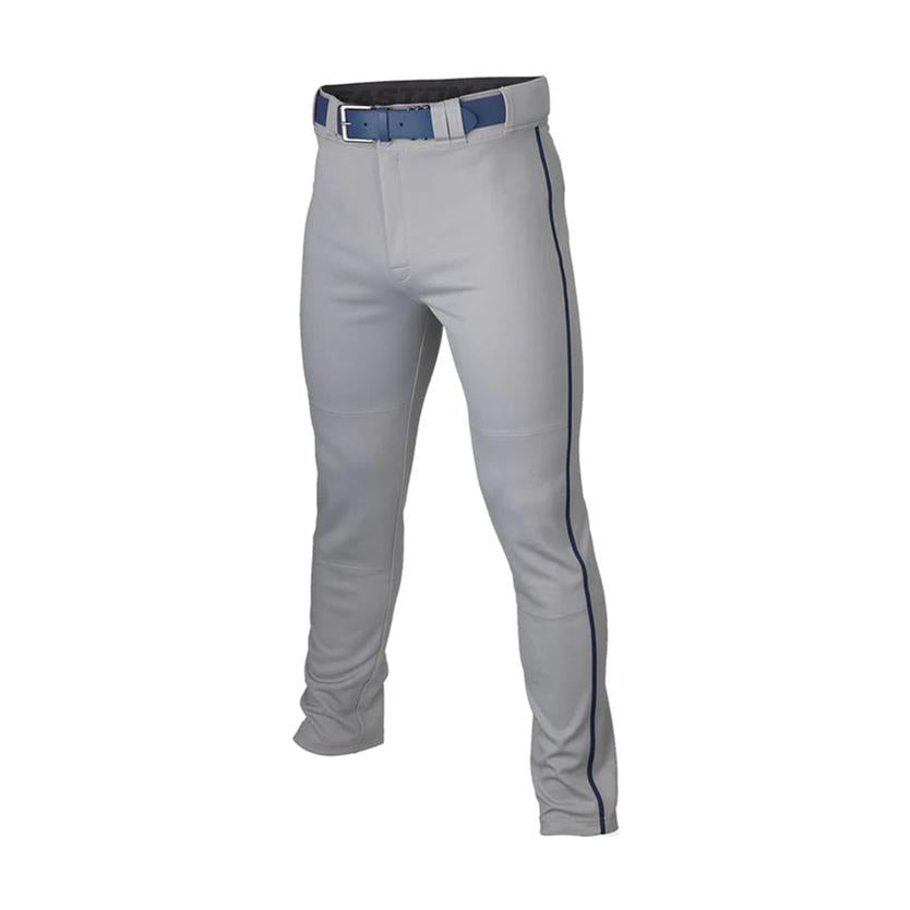 Easton Rival+ Open Bottom Piped Baseball Pants â€” Grey/Navy
