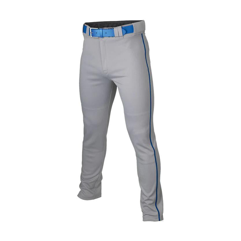Easton Rival+ Open Bottom Piped Baseball Pants â€” Grey/Royal