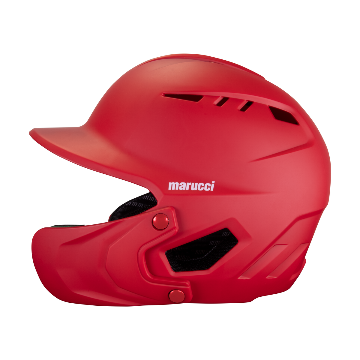 Marucci Duravent Batting Helmet With Jaw Guard â€” Red