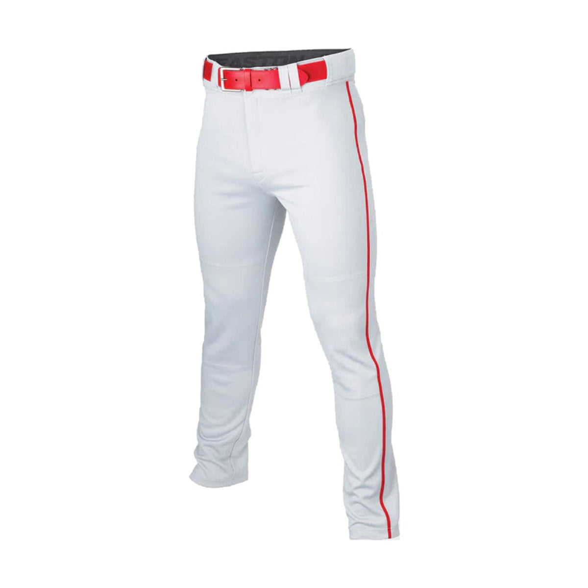 Easton Rival+ Open Bottom Piped Baseball Pants â€” White/Scarlet