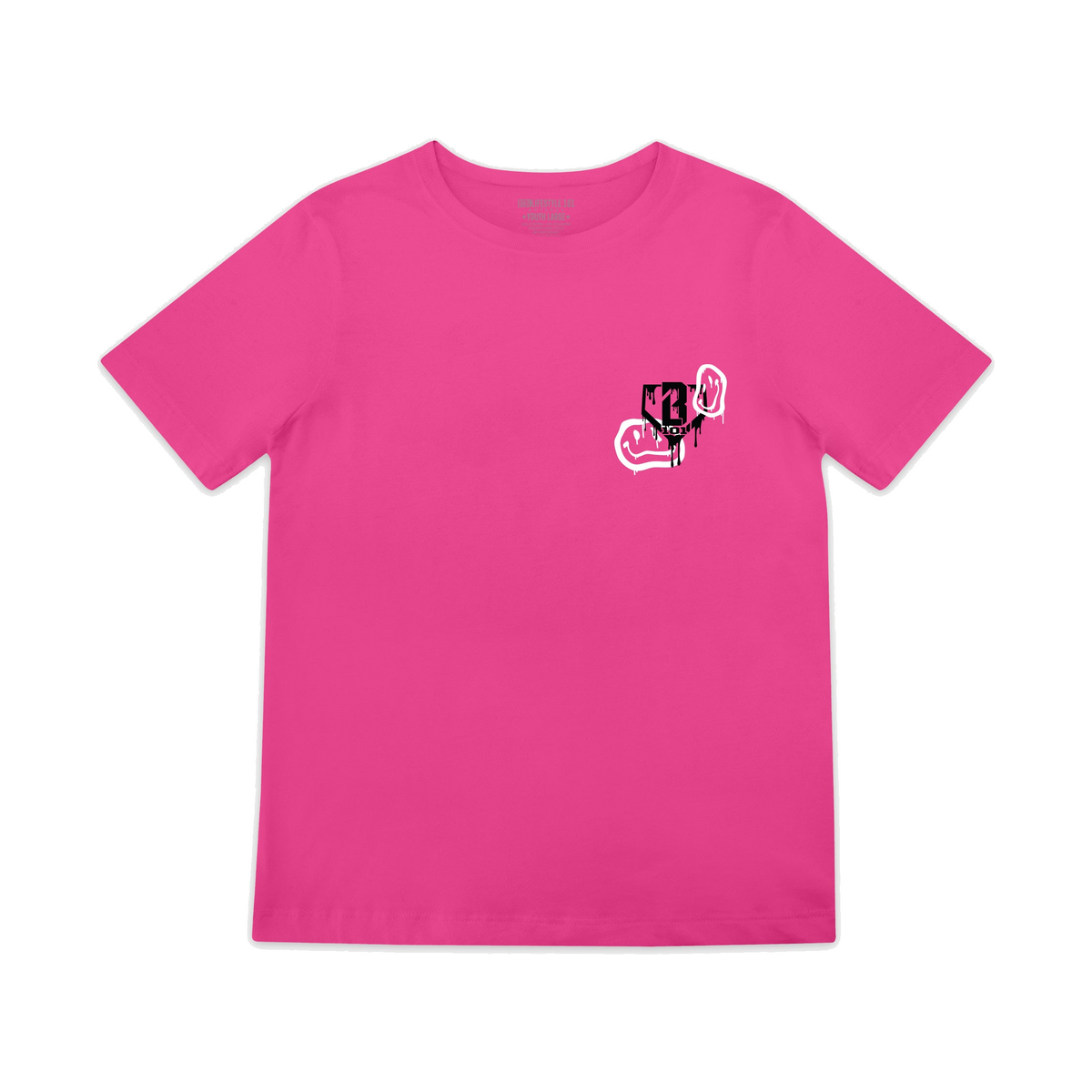 Baseball Lifestyle Smiley Slugger Youth Tee Pink 2