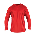 Front of Rawlings Scarlet Adult Long Sleeve Shirt - SKU #LSBASE — view 1
