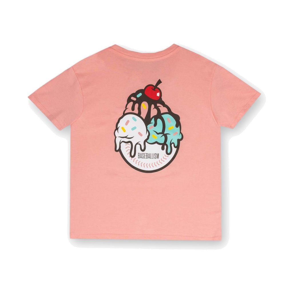 Baseballism Frozen Treats Ice Cream Youth T Shirt Strawberry 2