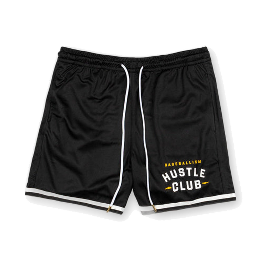 Baseballism Hustle Club Diamond Air Youth Mesh Shorts Black 1