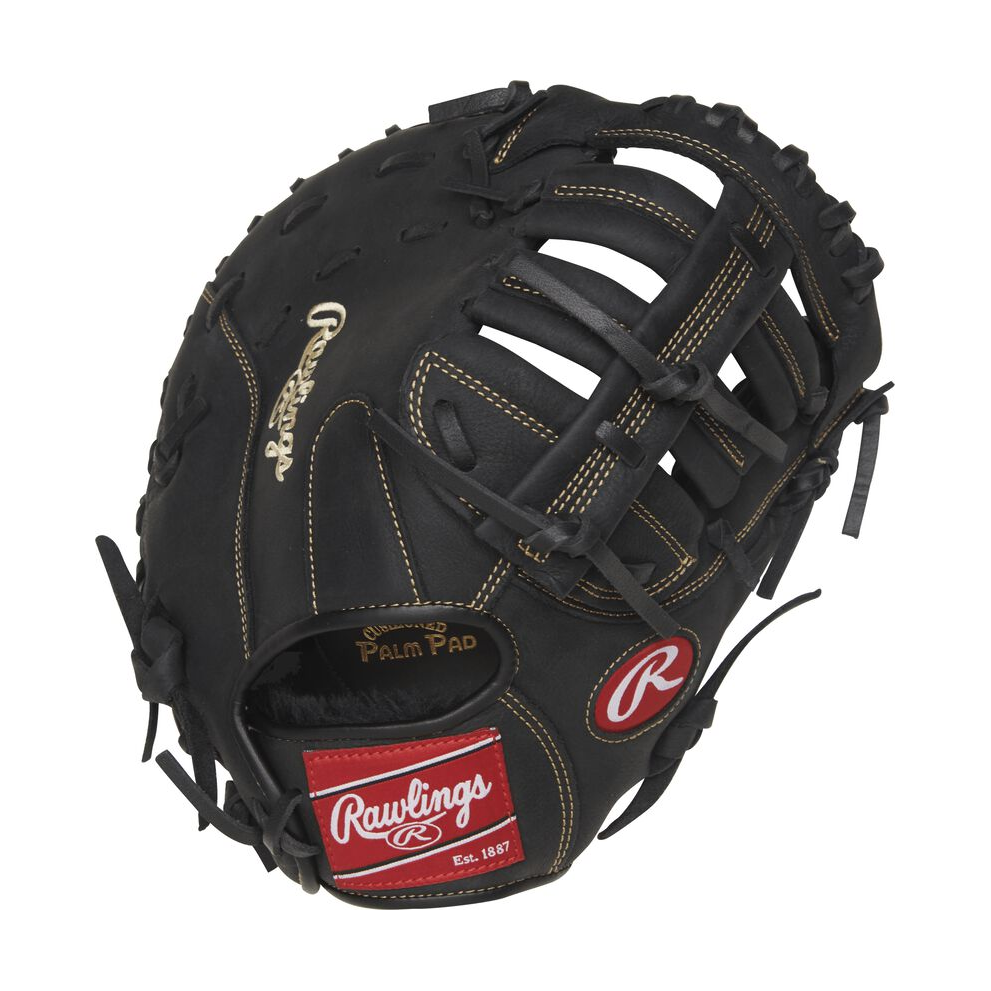 Shell back view of black Renegade 11.5-in Youth First Base Mitt — view 2