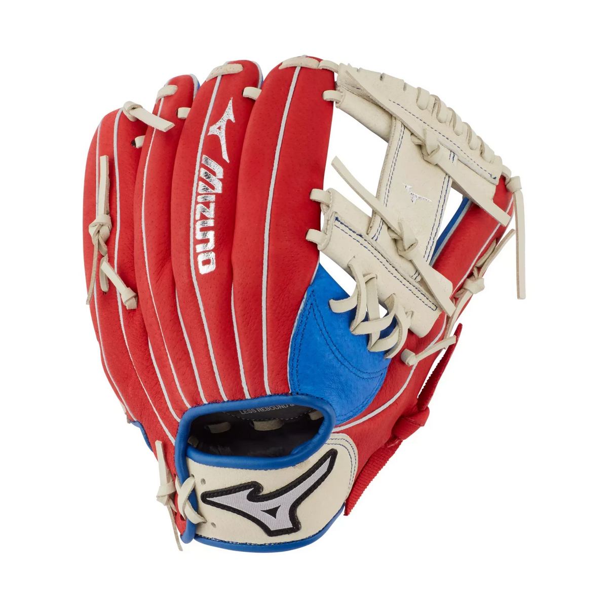 Mizuno Prospect Power Close GPP1100Y3MEC 11" Youth Utility Baseball Glove — Royal / Red