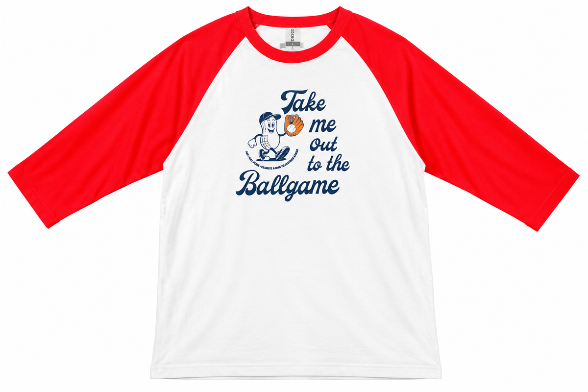 Charlie Rose Baseball and Softball Take Me Out to The Ball Game 3/4 Tee