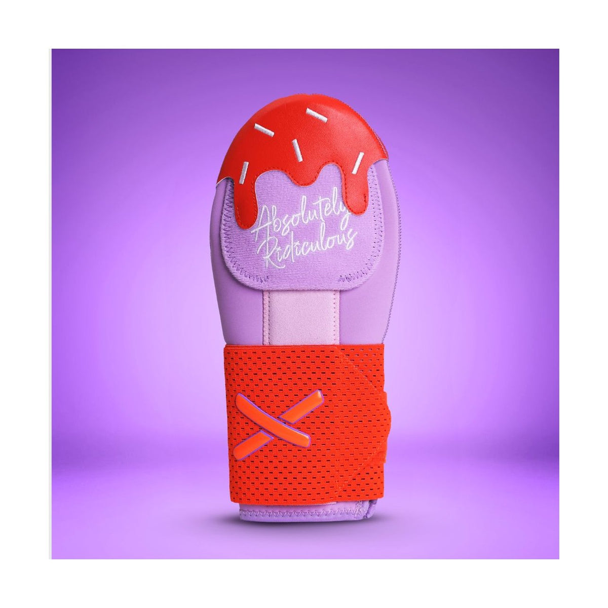 Absolutely Ridiculous Purple/Orange Drip Sliding Mitt