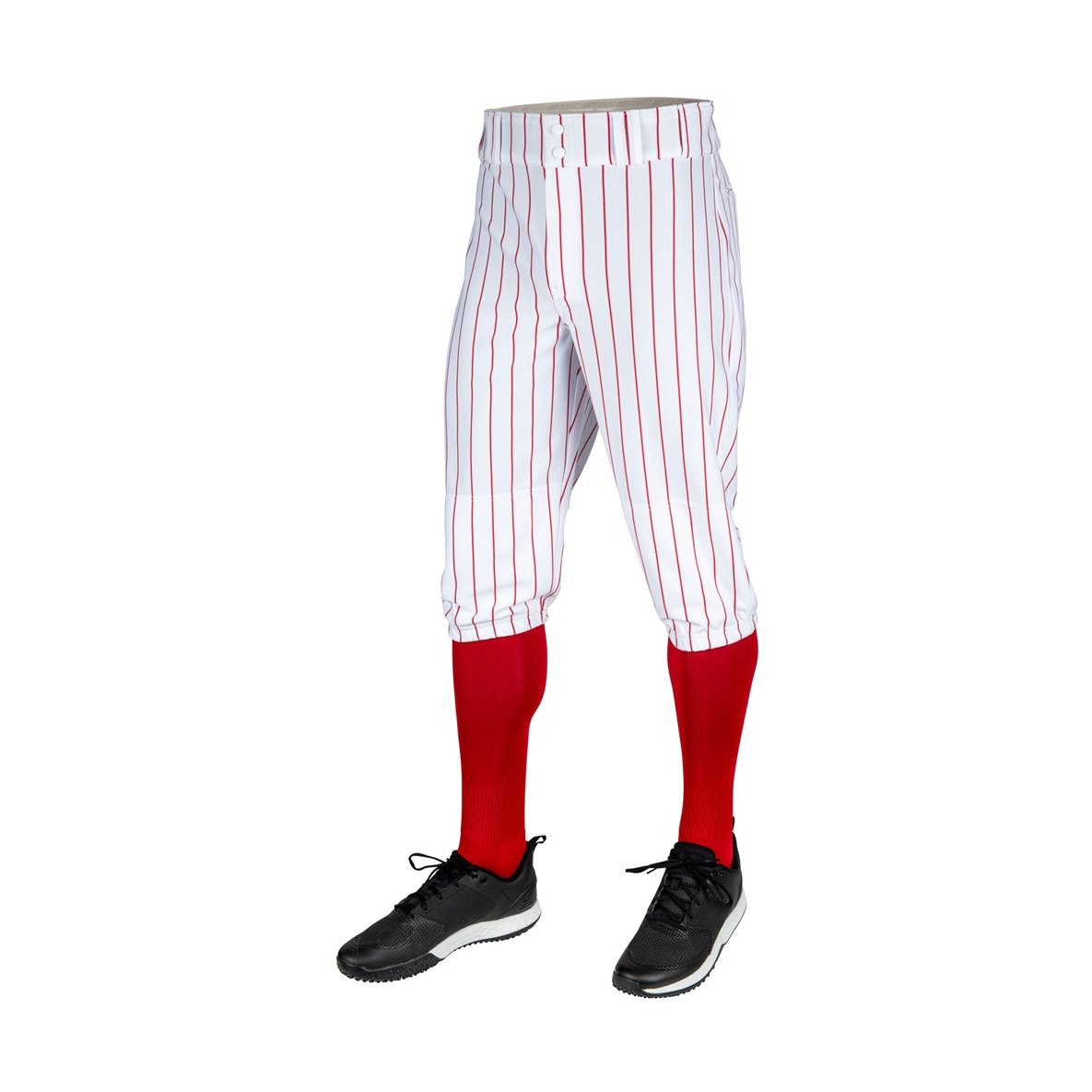 Champro Triple Crown 2.0 Pinstripe Knicker — White/Scarlet