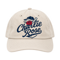 Charlie Rose Adult Dad Hat - Rose Logo in Tan