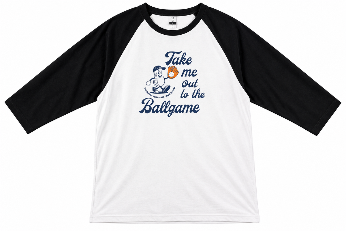 Charlie Rose Baseball and Softball Take Me Out to The Ball Game 3/4 Tee