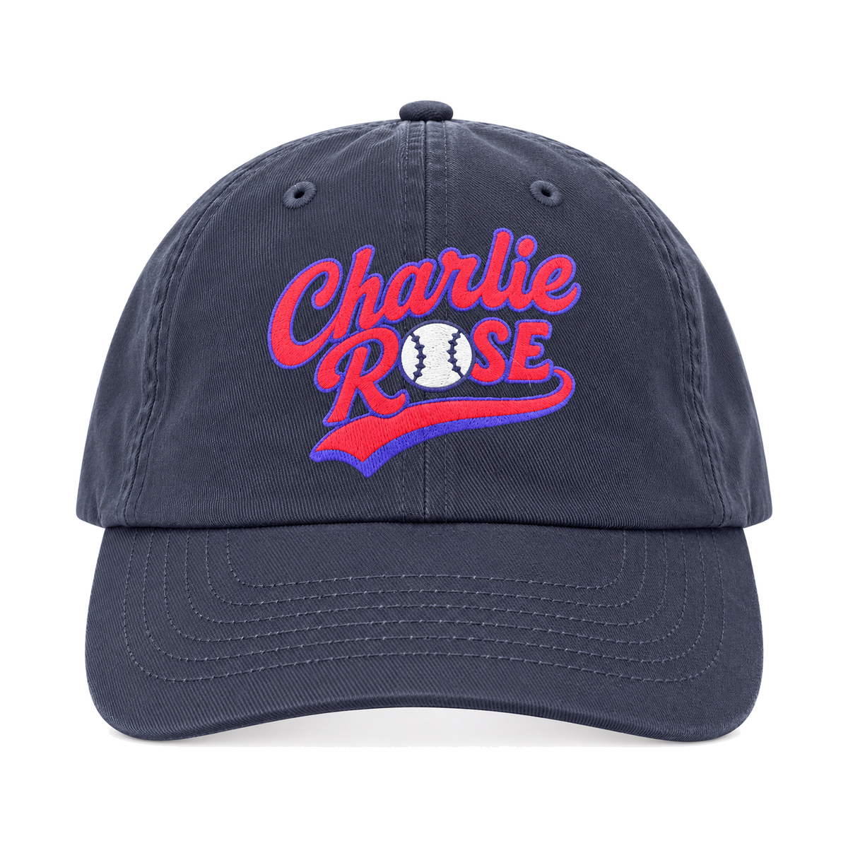 Charlie Rose Adult Dad Hat - Main Logo in Black