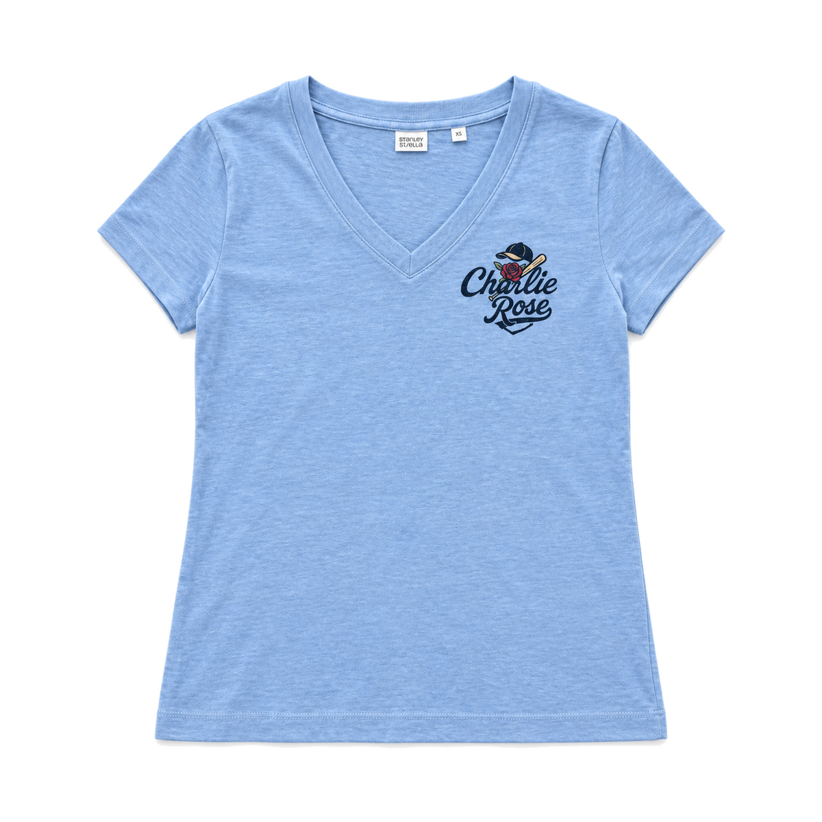 Charlie Rose Women's Rose Logo V-Neck T-Shirt
