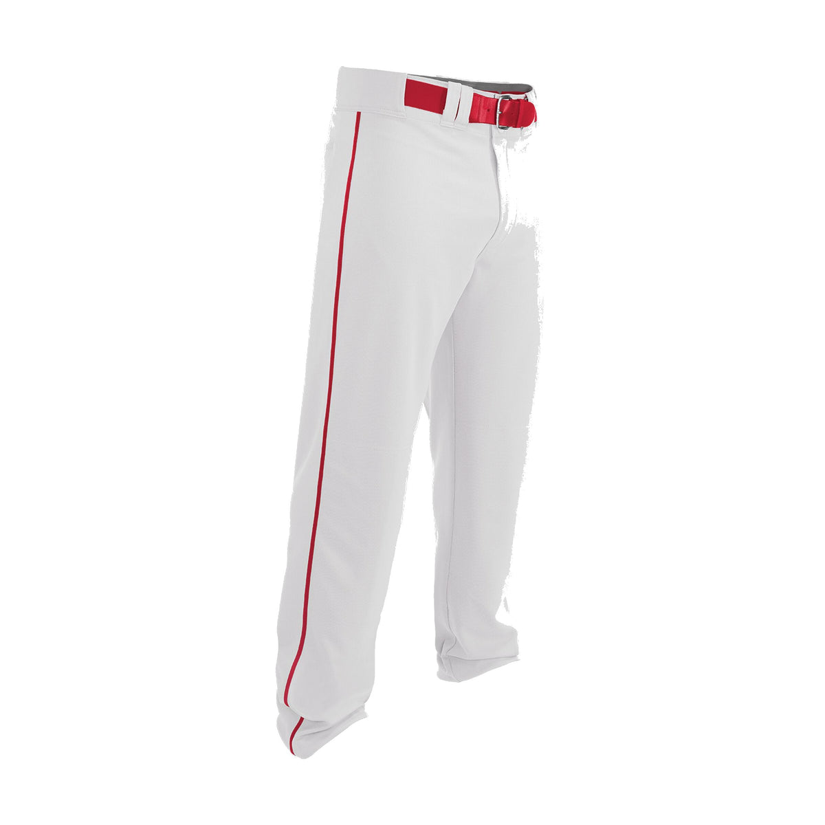 Easton Rival 2 Piped Baseball Pants â€” White/Scarlet