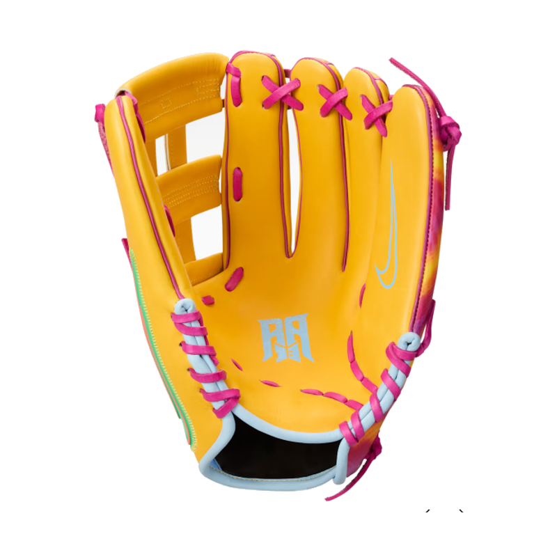 Niek Vapor Elite Acuna H Web RHT University Gold/Hyper Violet/Green Shock 12.75 in