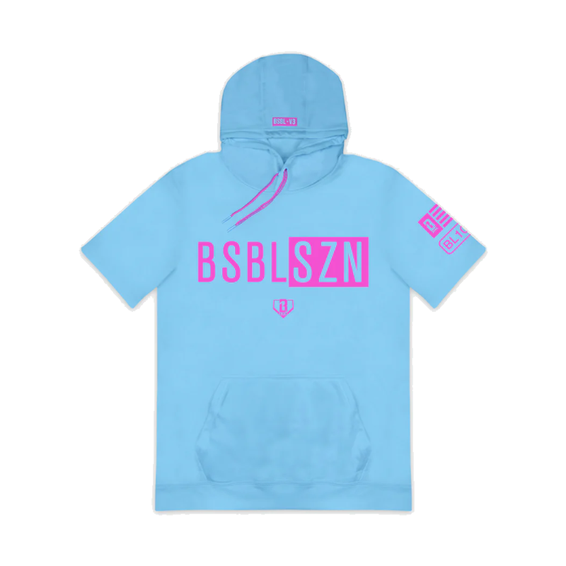 BSBL-SZN Short Sleeve Hoodie V3 Cotton Candy Blue