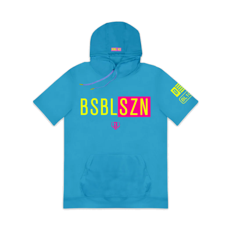 BSBL-SZN Short Sleeve Hoodie V3 Highlighter Blue
