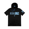 BSBL-SZN Youth Short Sleeve Hoodie V3 Black Light Blue
