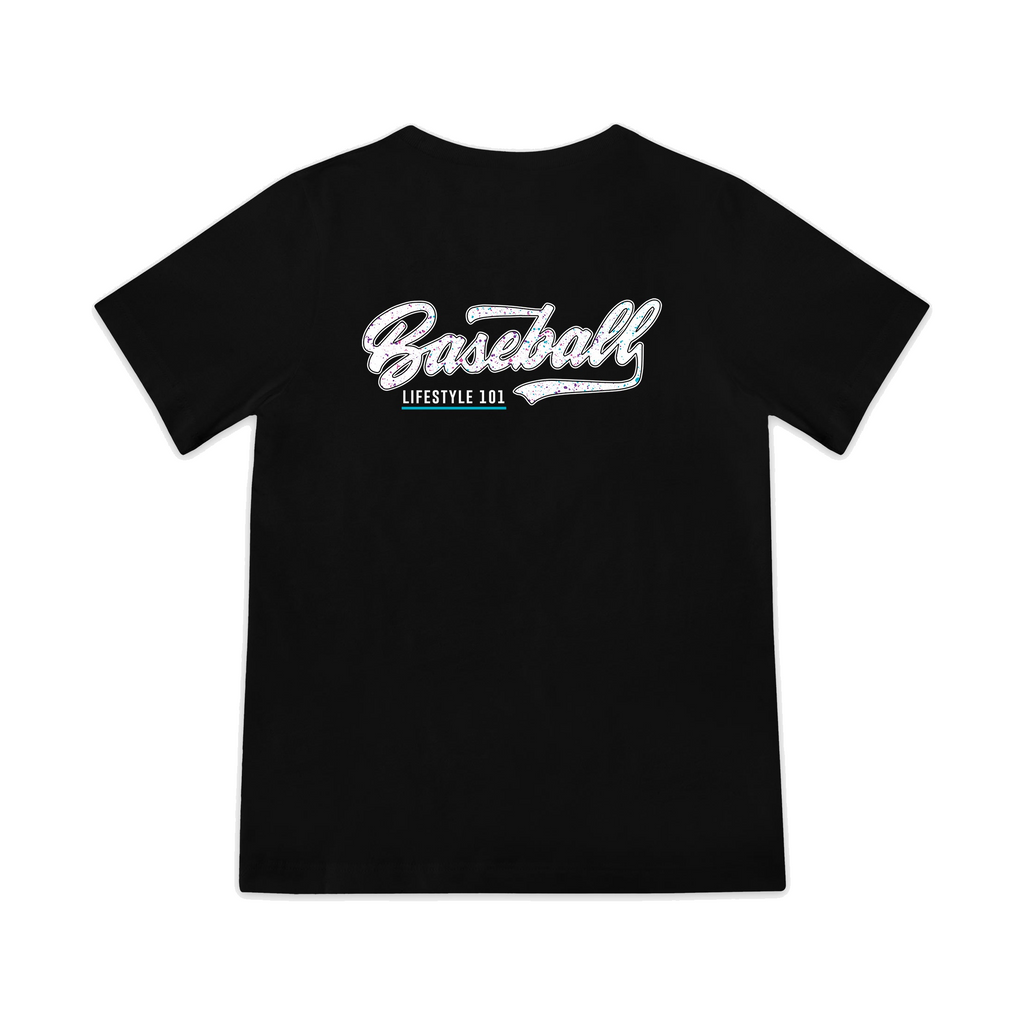 Baseball Lifestyle Splatter Established Youth Tee Black/White 1