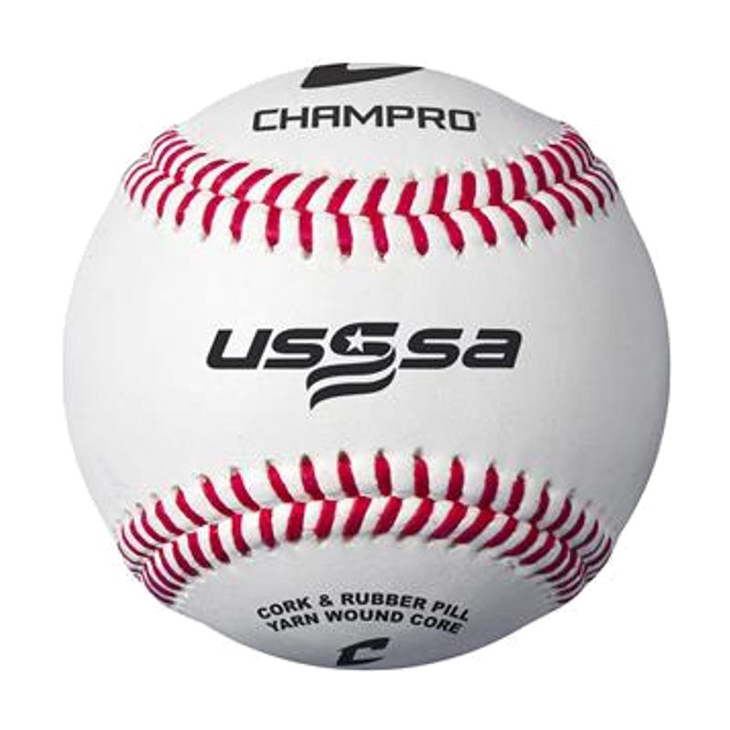 Champro USSSA Game Baseballs Full Grain Leather Cover (Dozen)