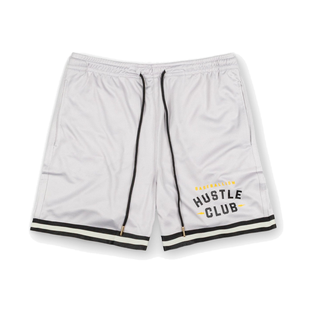 Baseballism Hustle Club Diamond Air Youth Mesh Shorts Grey 1
