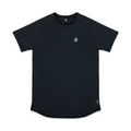 Diamond Tech Youth Tee Black Light Blue