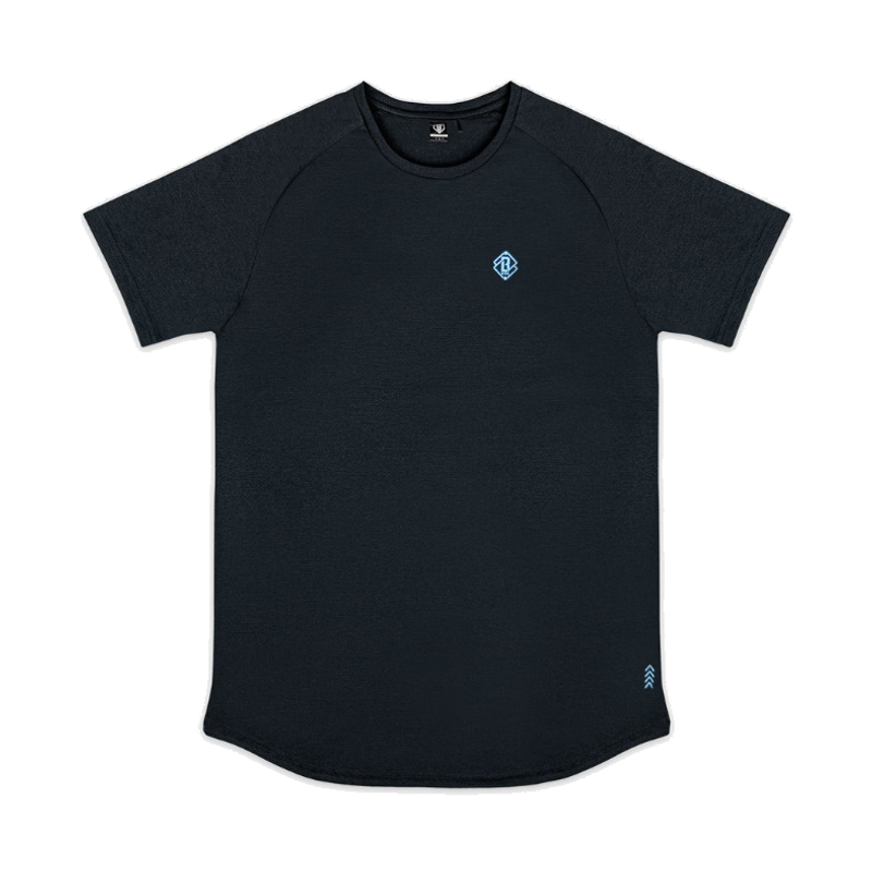 Diamond Tech Youth Tee Black Light Blue