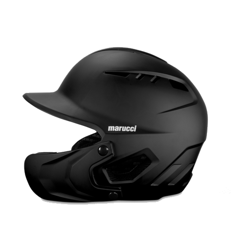 Marucci Duravent JR Black Batting Helmet with Jaw Guard