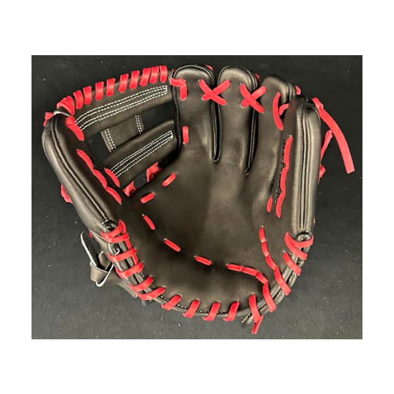 Custom Fielders Mitt Black/Red Japanese Kip 11.25 in
