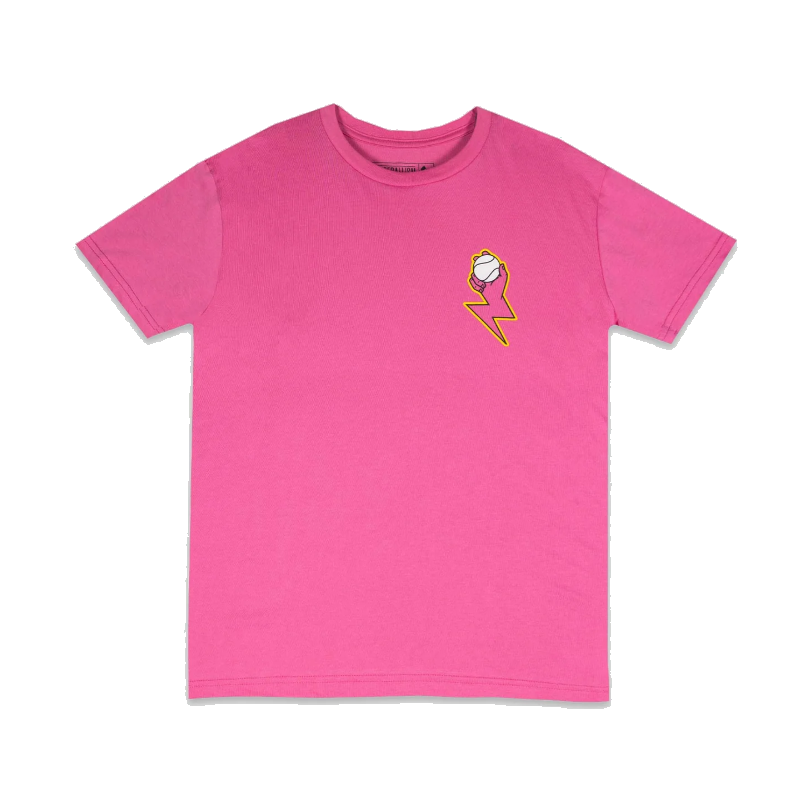 Baseballism Electric Arms T Shirt Pink