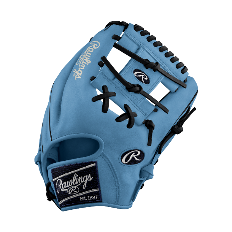 Rawlings Custom Heart of the Hide Baby Blue/Navy 11.5 in RHT