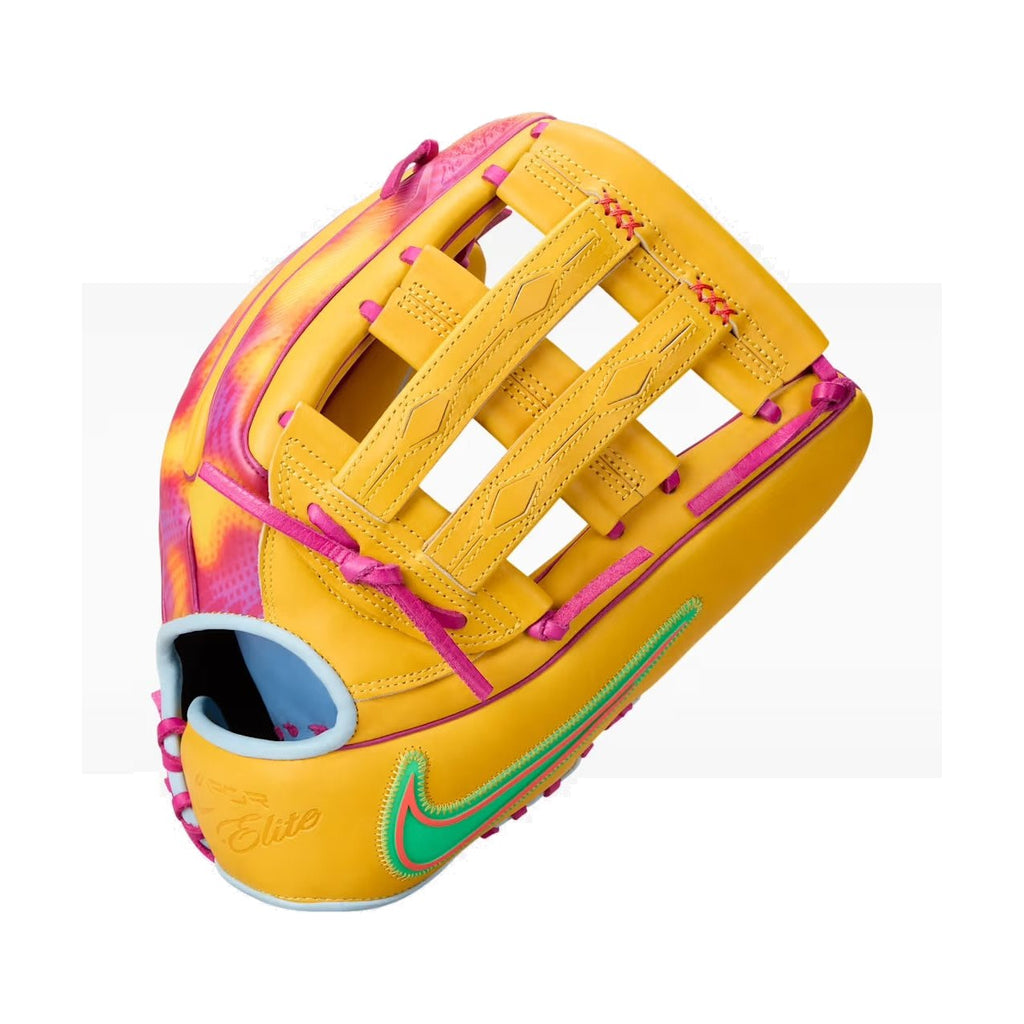 Niek Vapor Elite Acuna H Web RHT University Gold/Hyper Violet/Green Shock 12.75 in