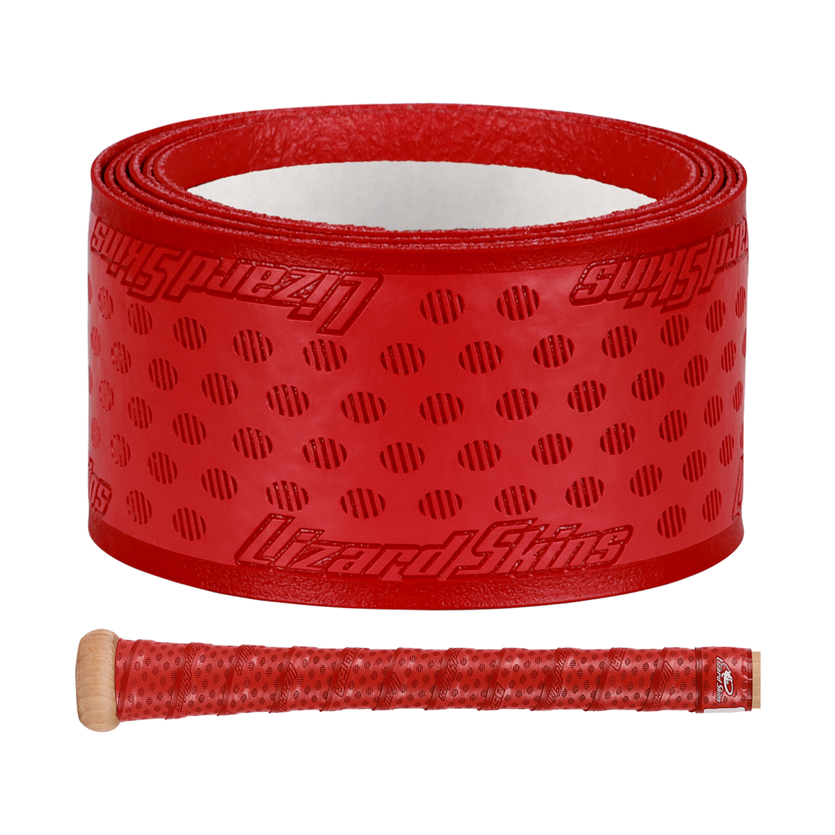 Lizard Skins 1.1 mm Dura Soft Polymer Bat Grip — Crimson Red