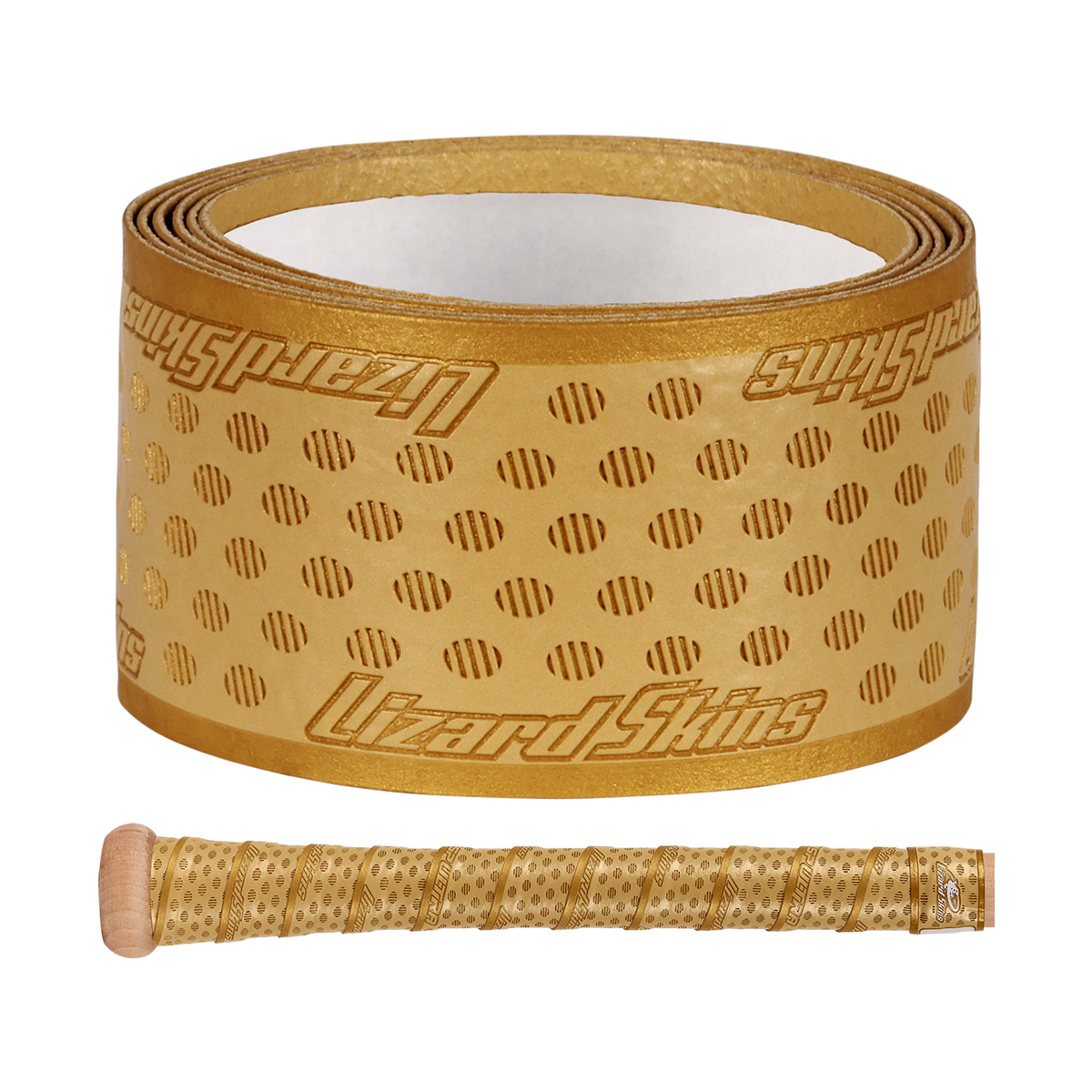 Lizard Skins 1.1 mm Dura Soft Polymer Bat Grip — Vegas Gold