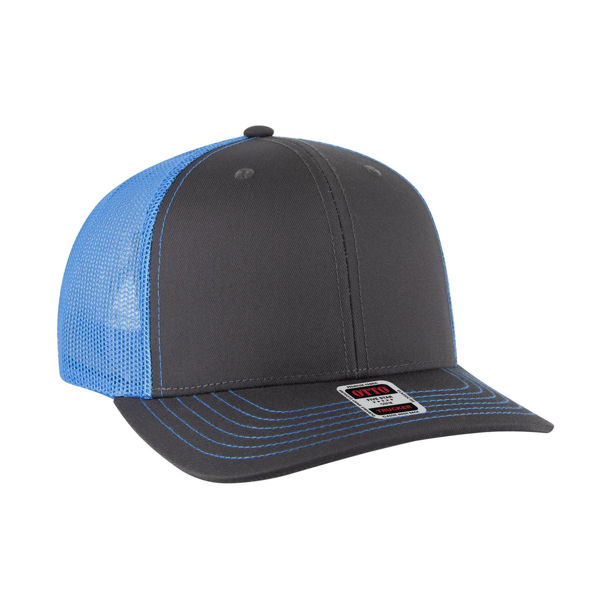 OTTO Cap 6 Panel Mid Profile â€” Ch Gry/N Blu